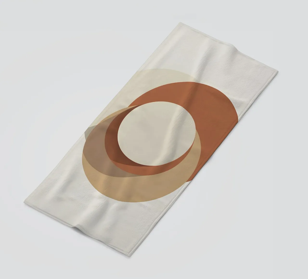 Three circles overlapping arrangement beach towel by Botanical Gallery