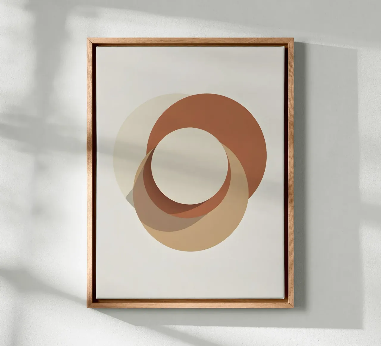 Drie overlappende cirkels canvas met Baklijst van Botanical Gallery