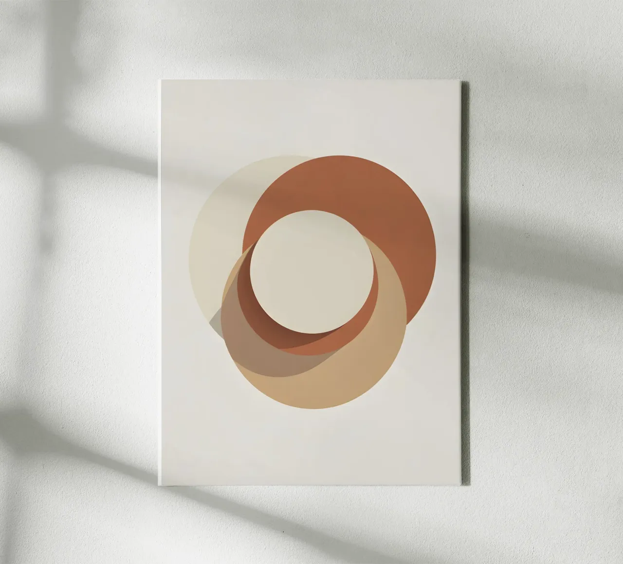 Drie overlappende cirkels canvas met Baklijst van Botanical Gallery