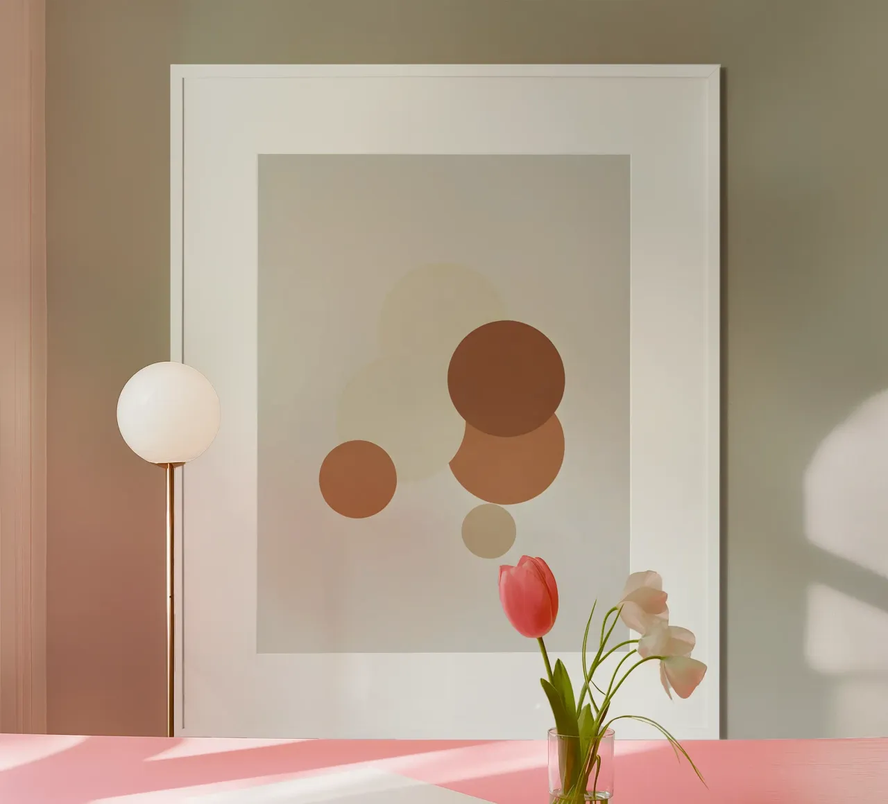 Three circles overlapping arrangement poster with plastic frame by The Green Room