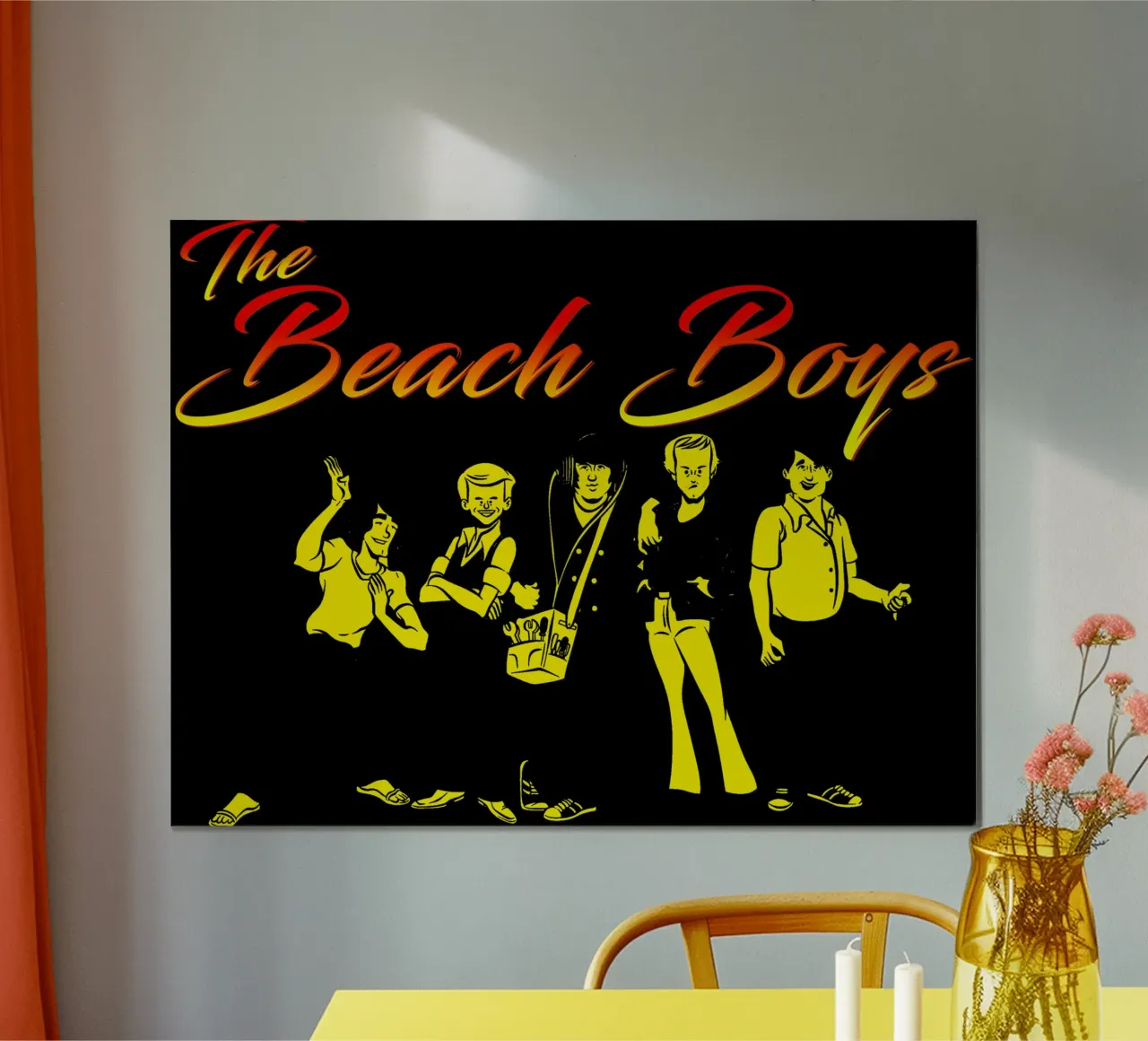 Maglietta classica Psychedelic Rock Band poster con telaio in legno da 21grams_records