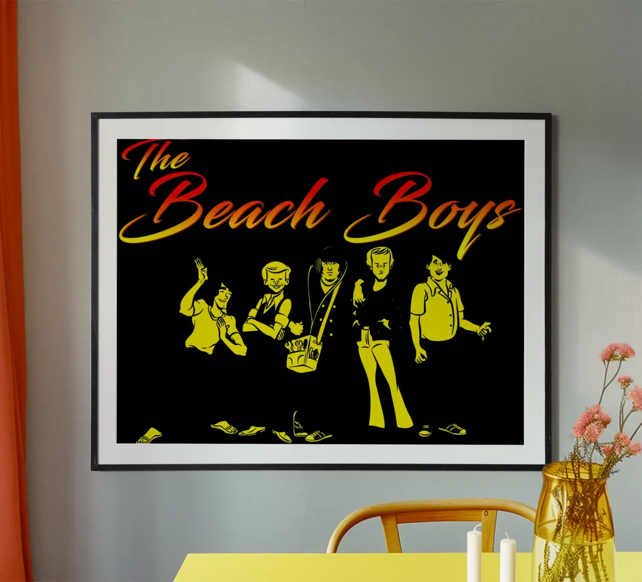 Maglietta classica Psychedelic Rock Band poster con telaio in legno da 21grams_records