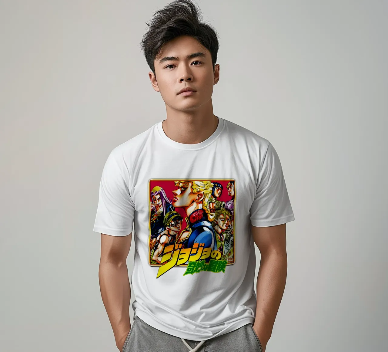 Jojo's Bizarre Animasi Fiksi t-shirt da grass.studio_
