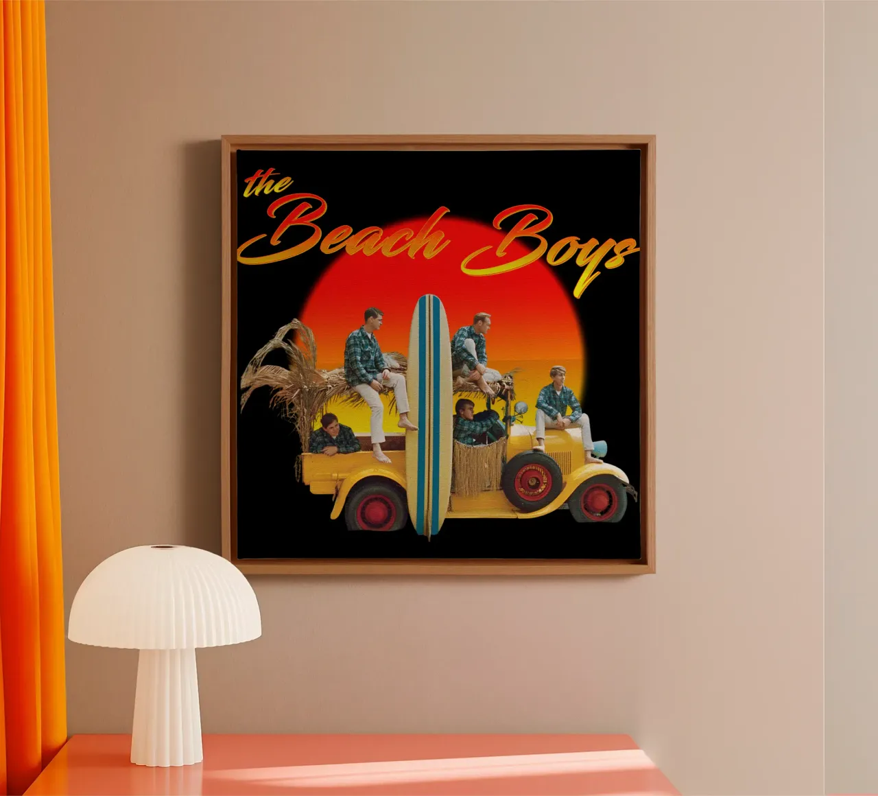 Maglietta classica dei Beach Boys tela con Cornice a cassetta da 21grams_records