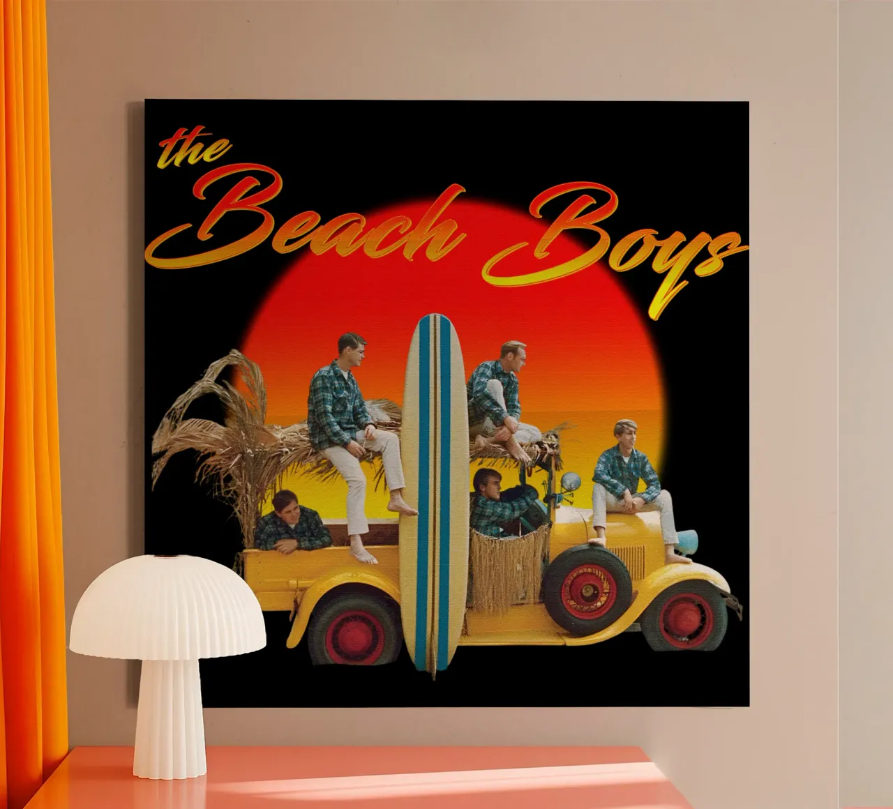 Maglietta classica dei Beach Boys tela con Cornice a cassetta da 21grams_records