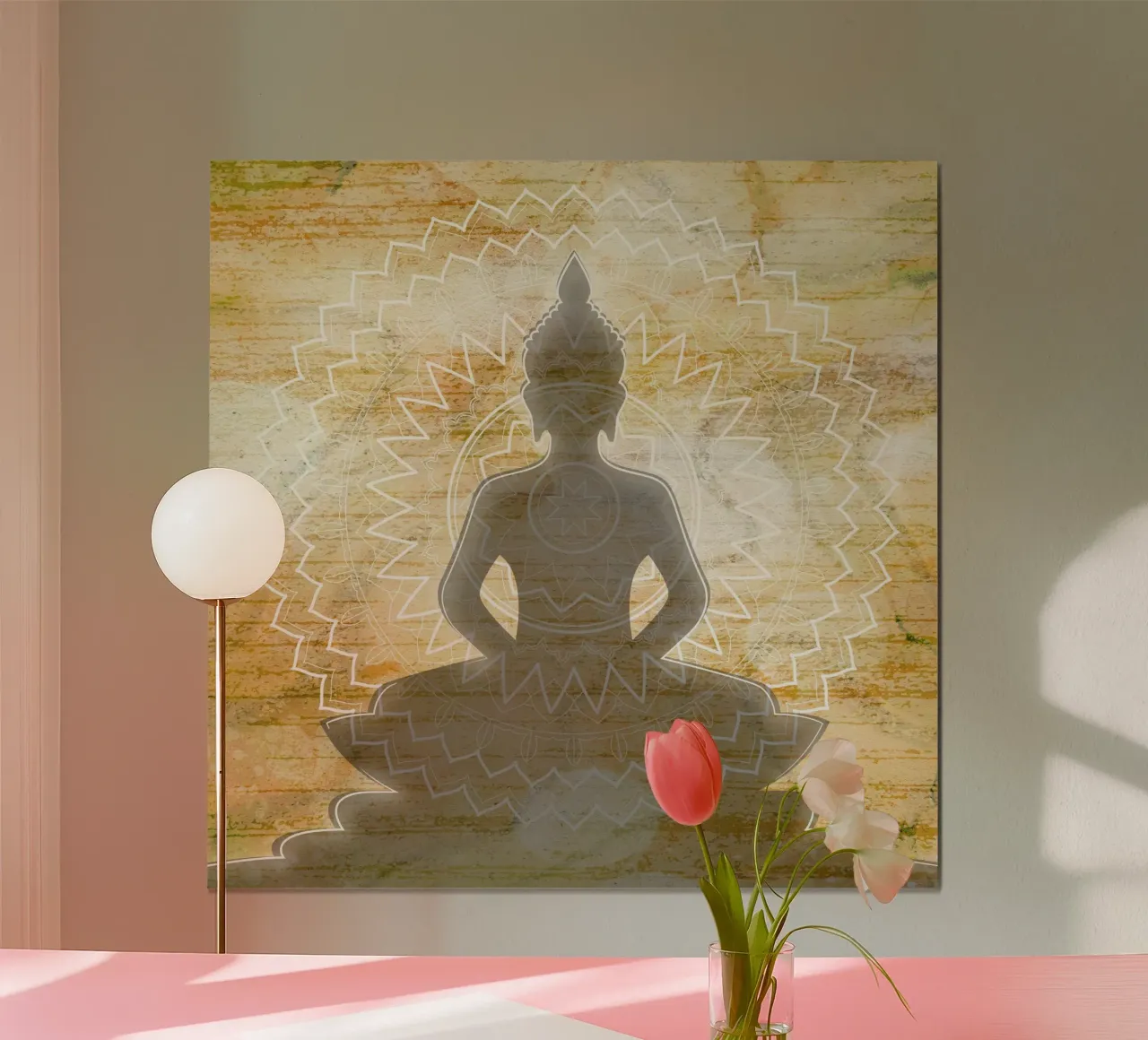 Sagoma di Buddha in meditazione poster da Martina