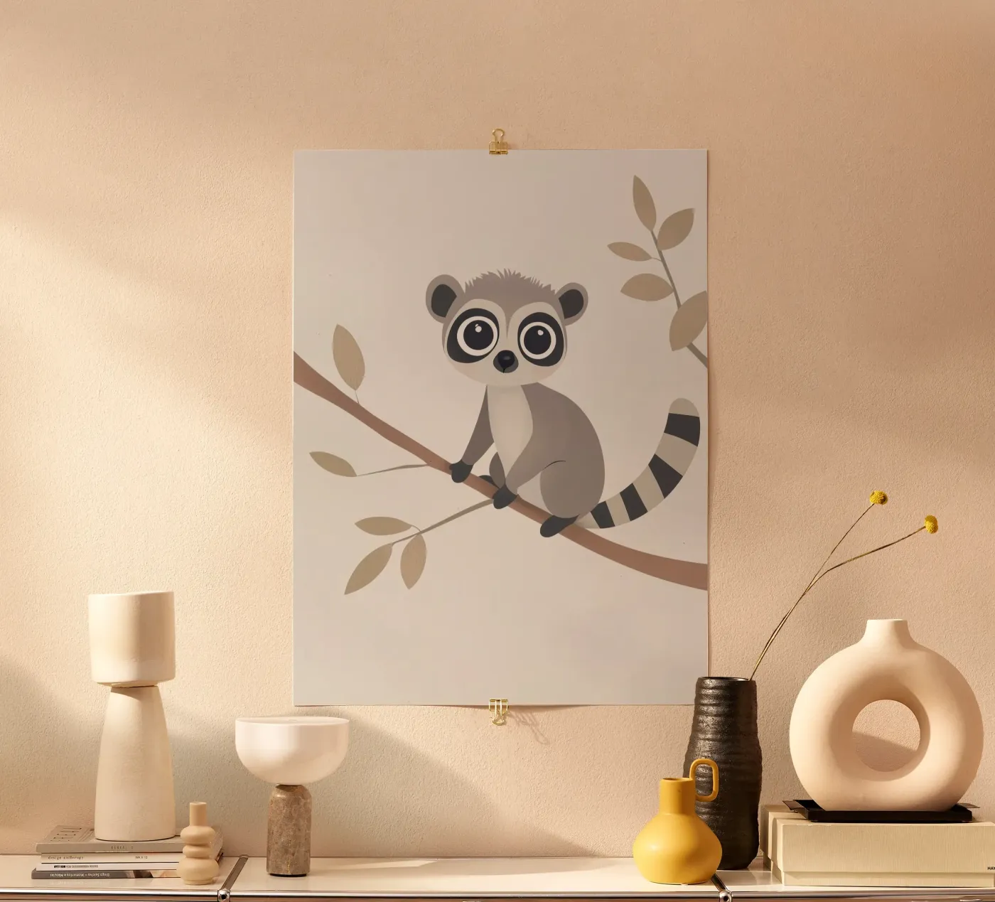 Whimsical Lemur poster da Happy Littles