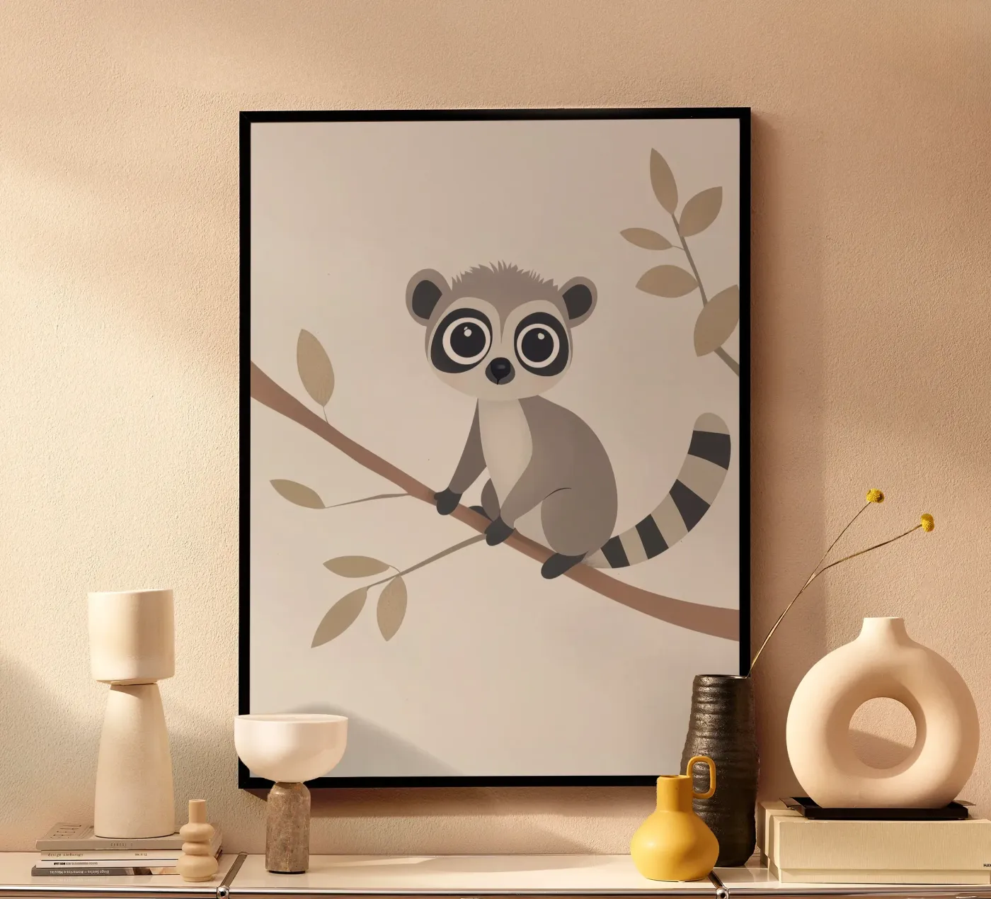 Whimsical Lemur poster da Happy Littles