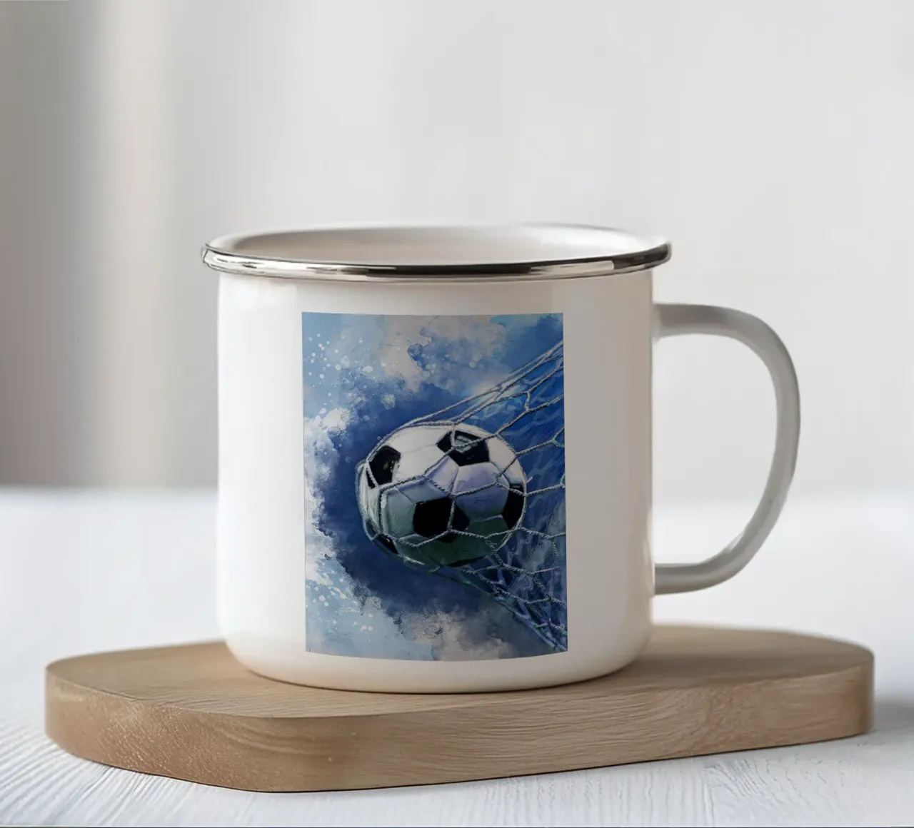 Pallone da calcio Calcio sport art 5 tazza in smalto da Justyna Jaszke JBJart