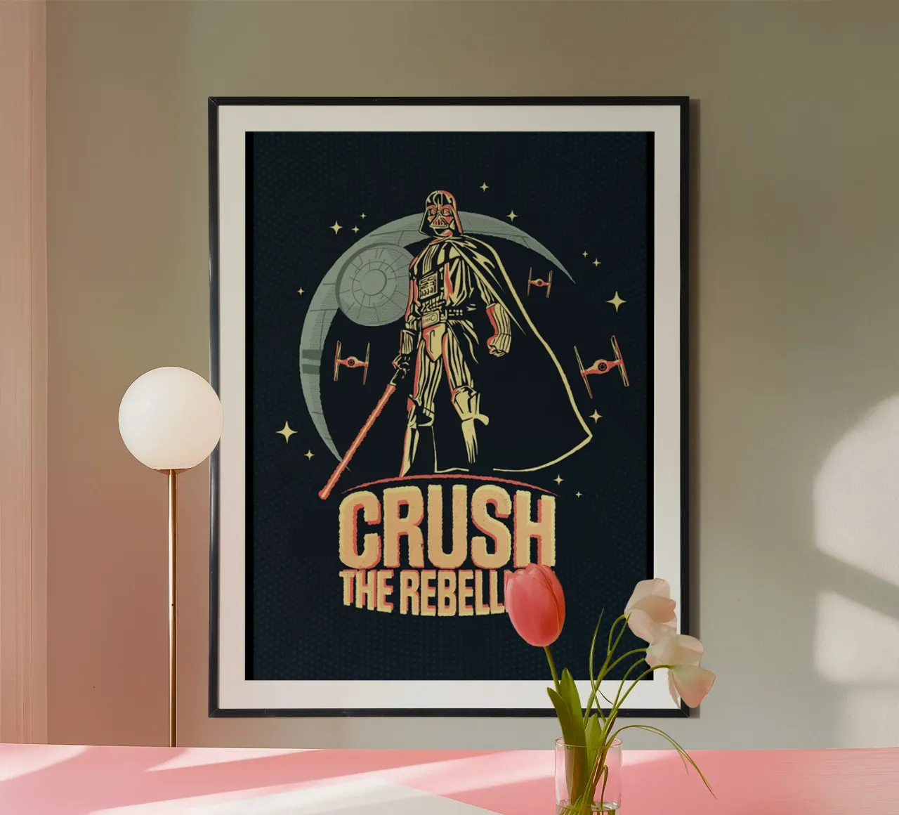 Starwars Schiaccia la Ribellione fiksi poster con telaio in alluminio da igoshdesigns