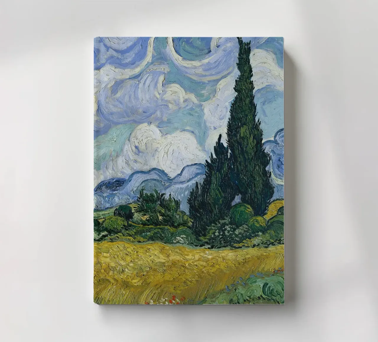 Wheat Field with Cypresses - Vincent van Gogh notebook by Sylviepaint