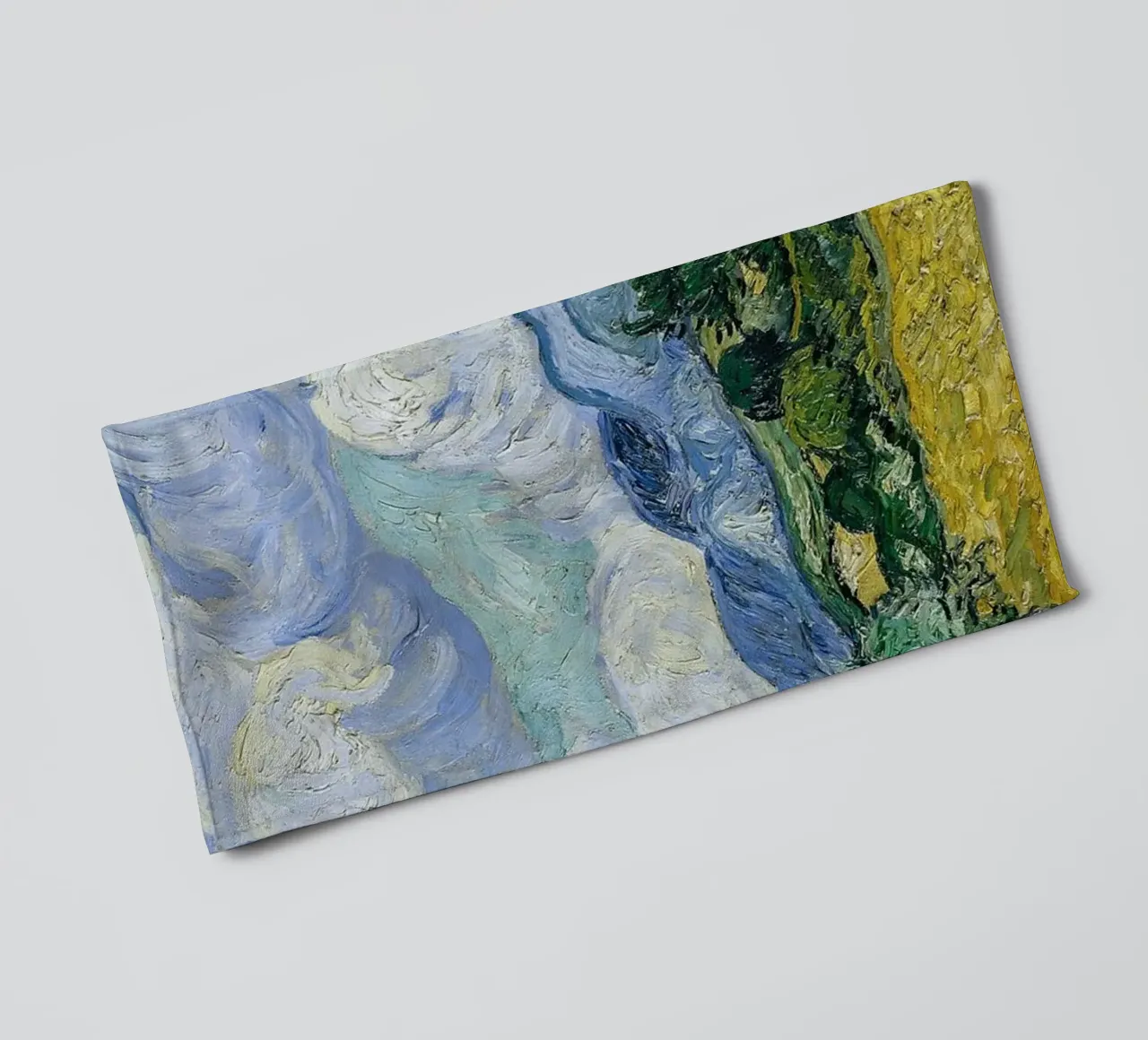 Wheat Field with Cypresses - Vincent van Gogh towel by Sylviepaint
