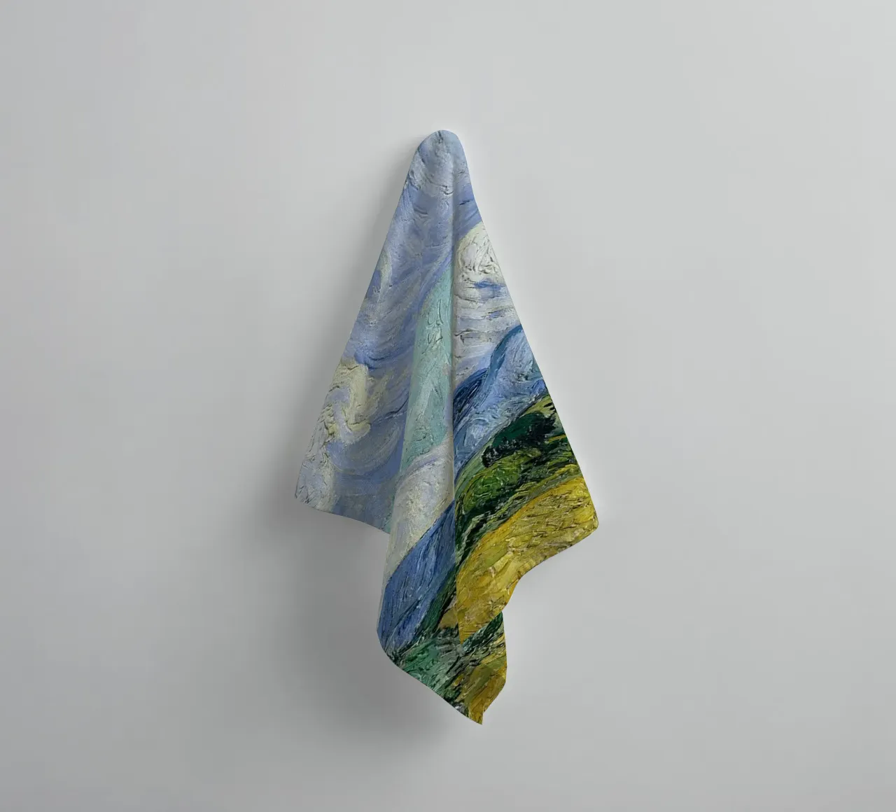 Wheat Field with Cypresses - Vincent van Gogh towel by Sylviepaint