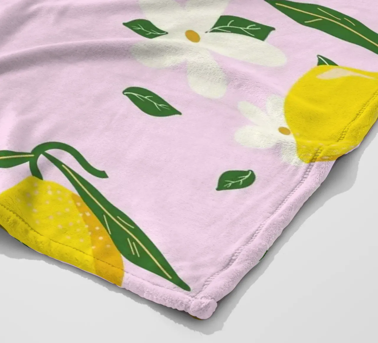 Zitrone Frisch Fleecedecke von PurePeachStudio