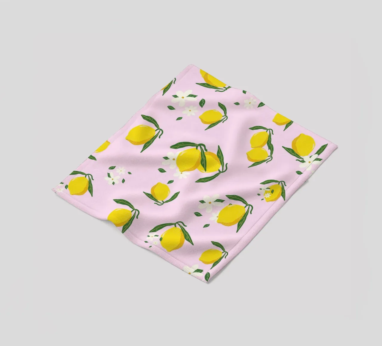 Zitrone Frisch Fleecedecke von PurePeachStudio