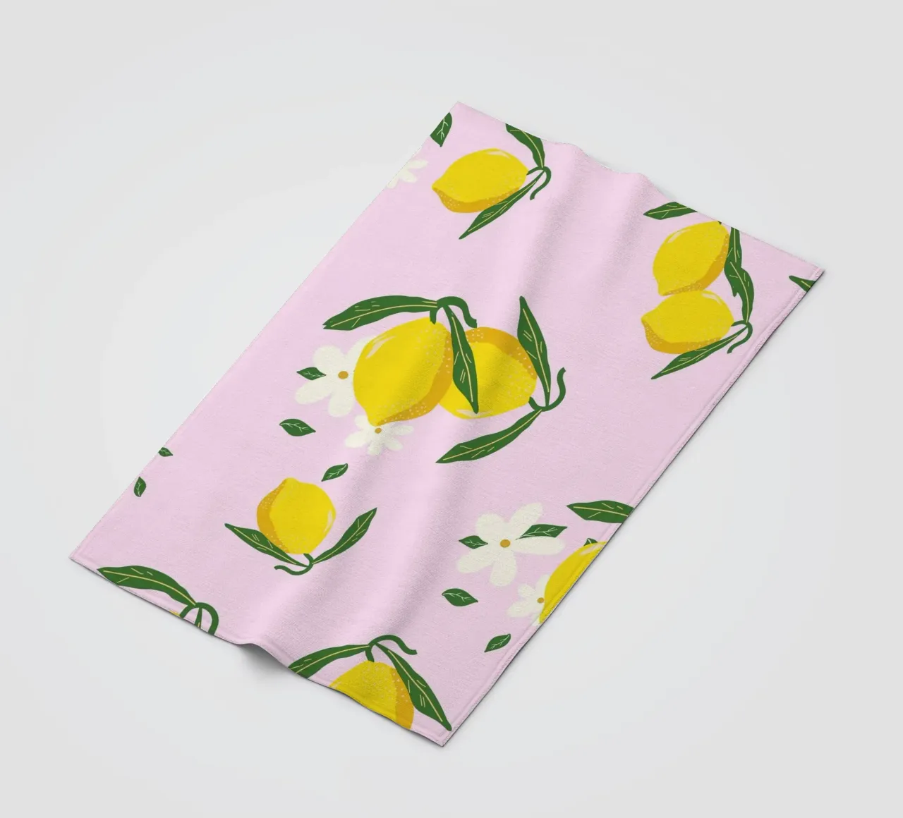 Zitrone Frisch Fleecedecke von PurePeachStudio