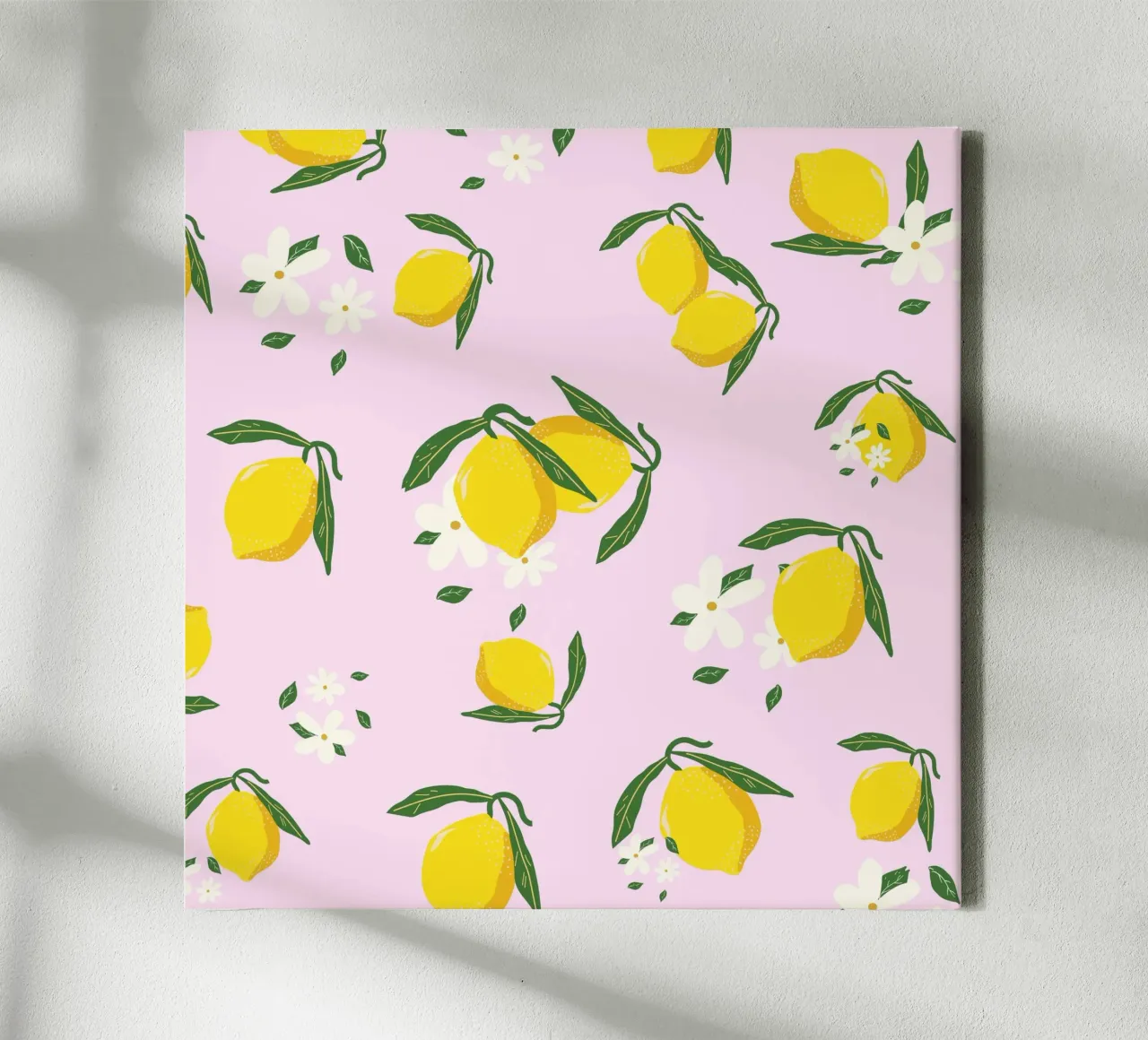 Zitrone Frisch Leinwand mit Schattenfugenrahmen von PurePeachStudio
