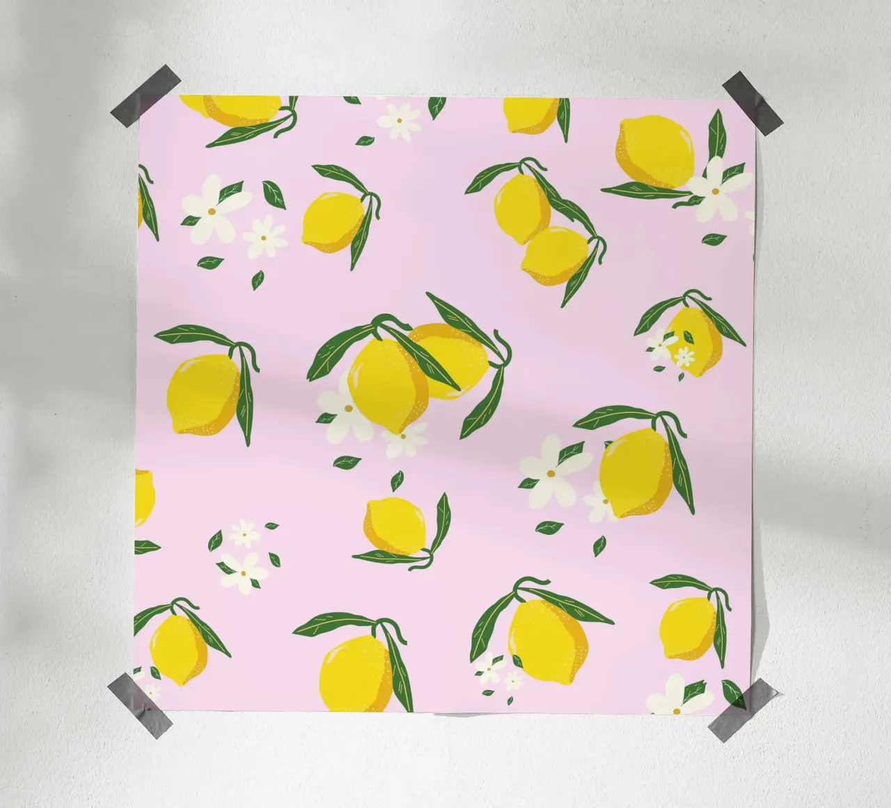 Zitrone Frisch Poster mit Kunststoffrahmen von PurePeachStudio