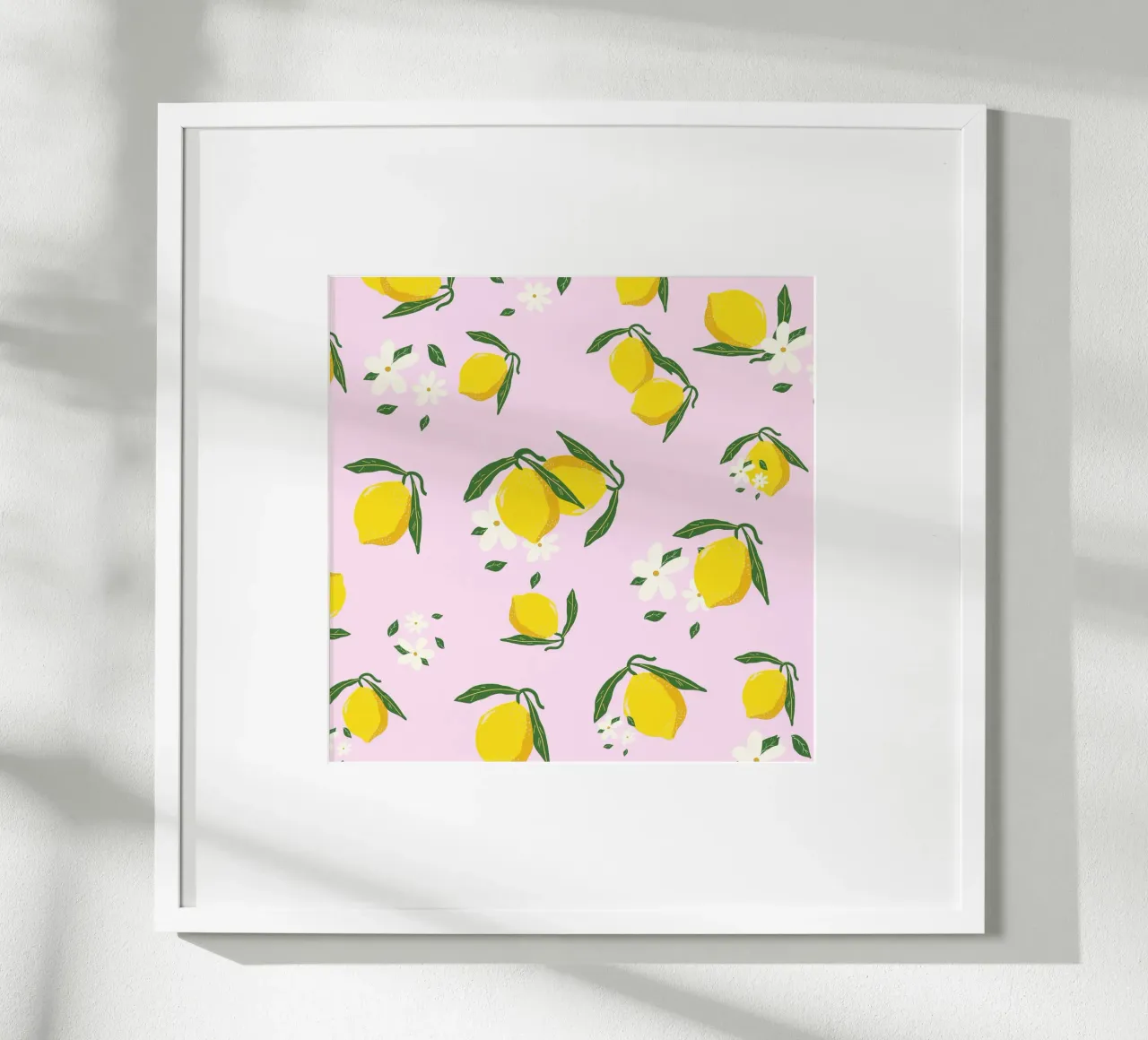 Zitrone Frisch Poster mit Kunststoffrahmen von PurePeachStudio
