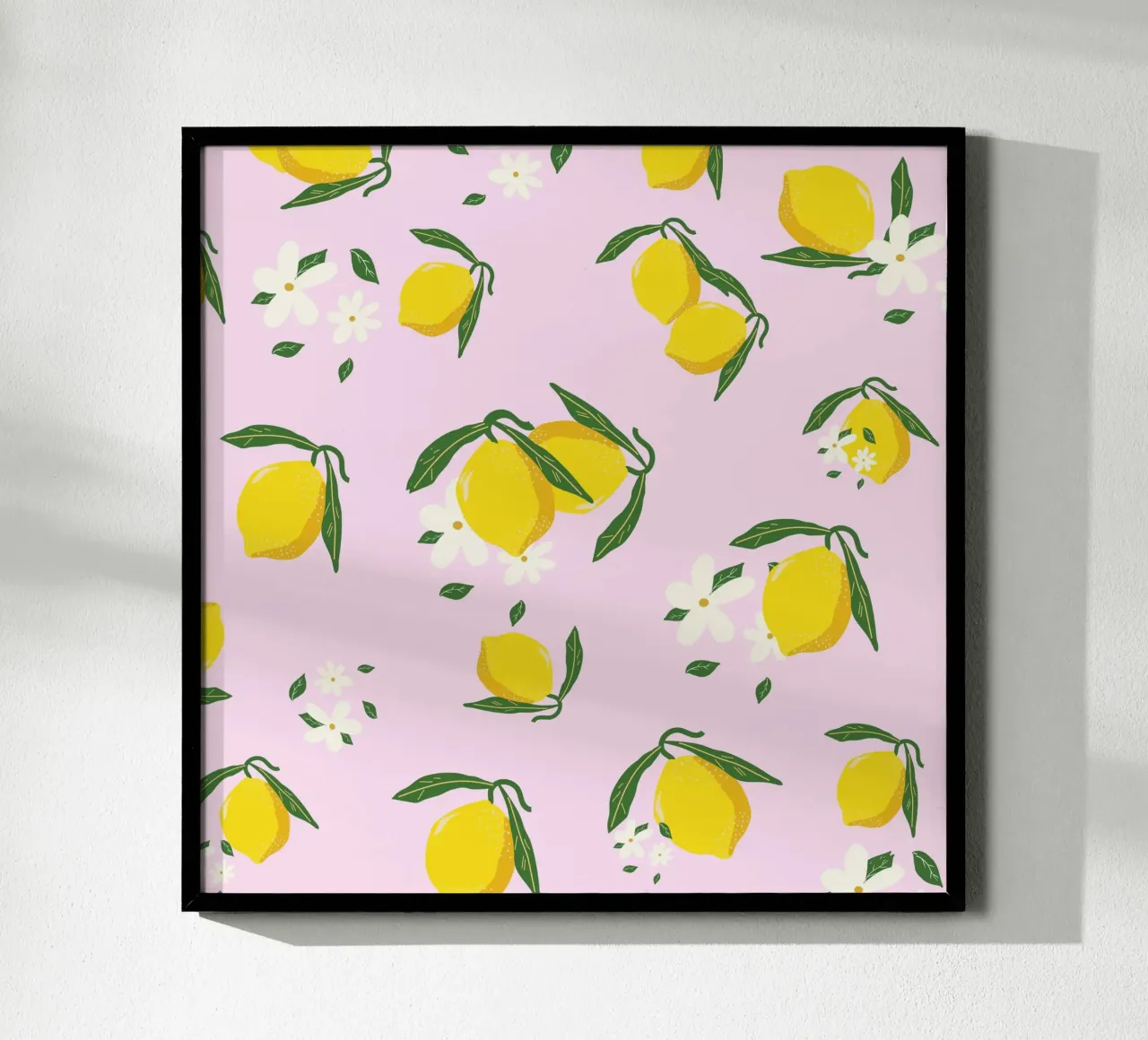 Zitrone Frisch Poster mit Kunststoffrahmen von PurePeachStudio