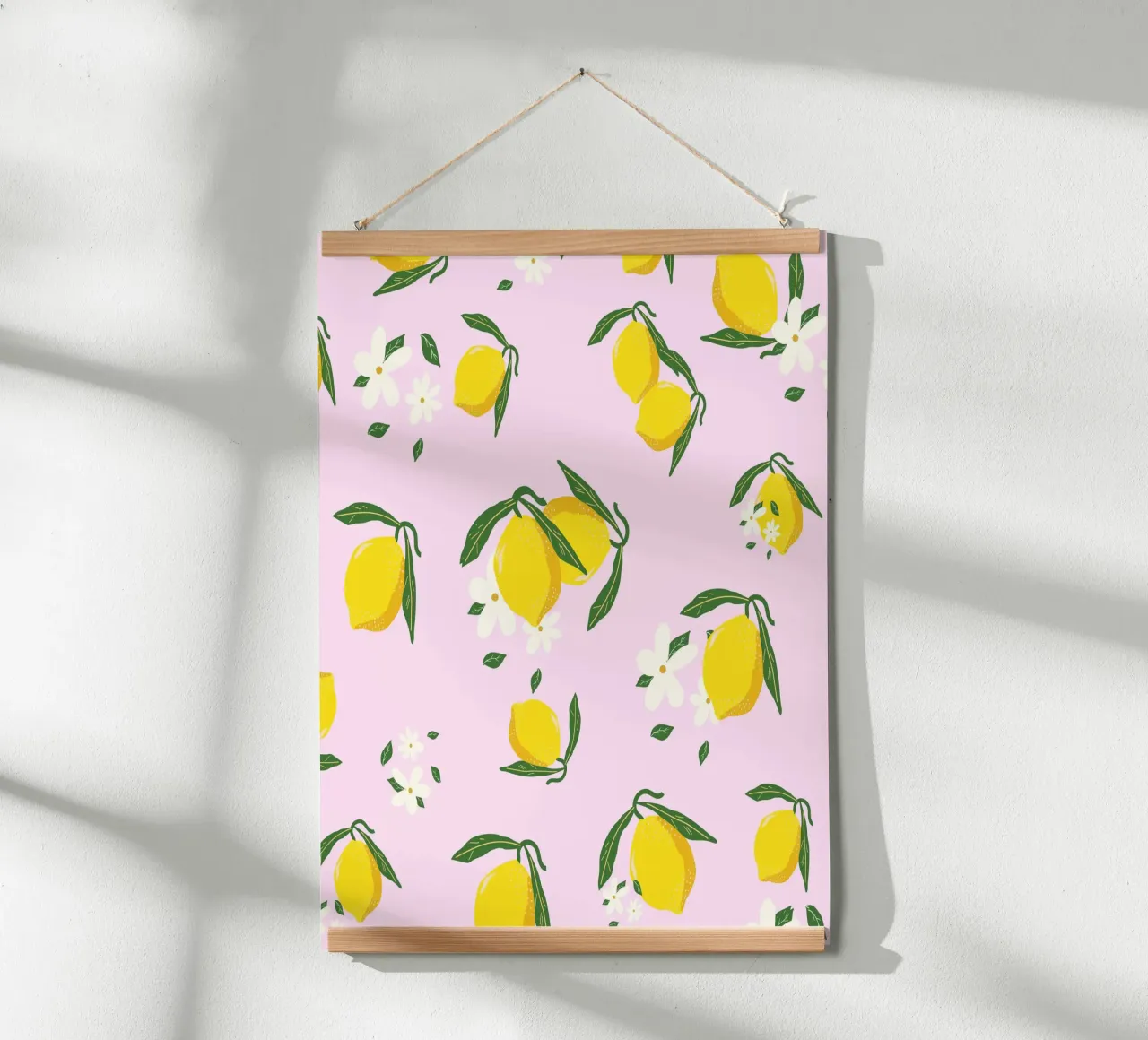 Zitrone Frisch Poster mit Kunststoffrahmen von PurePeachStudio