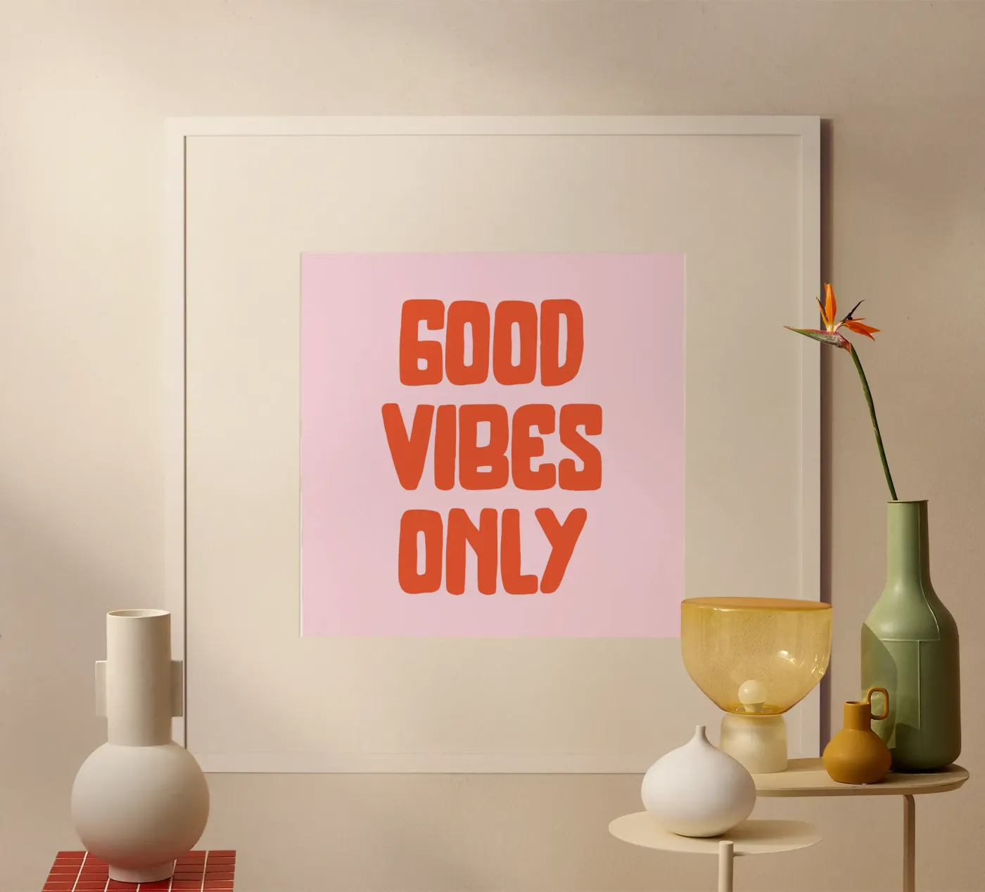 Good Vibes Only poster by PurePeachStudio
