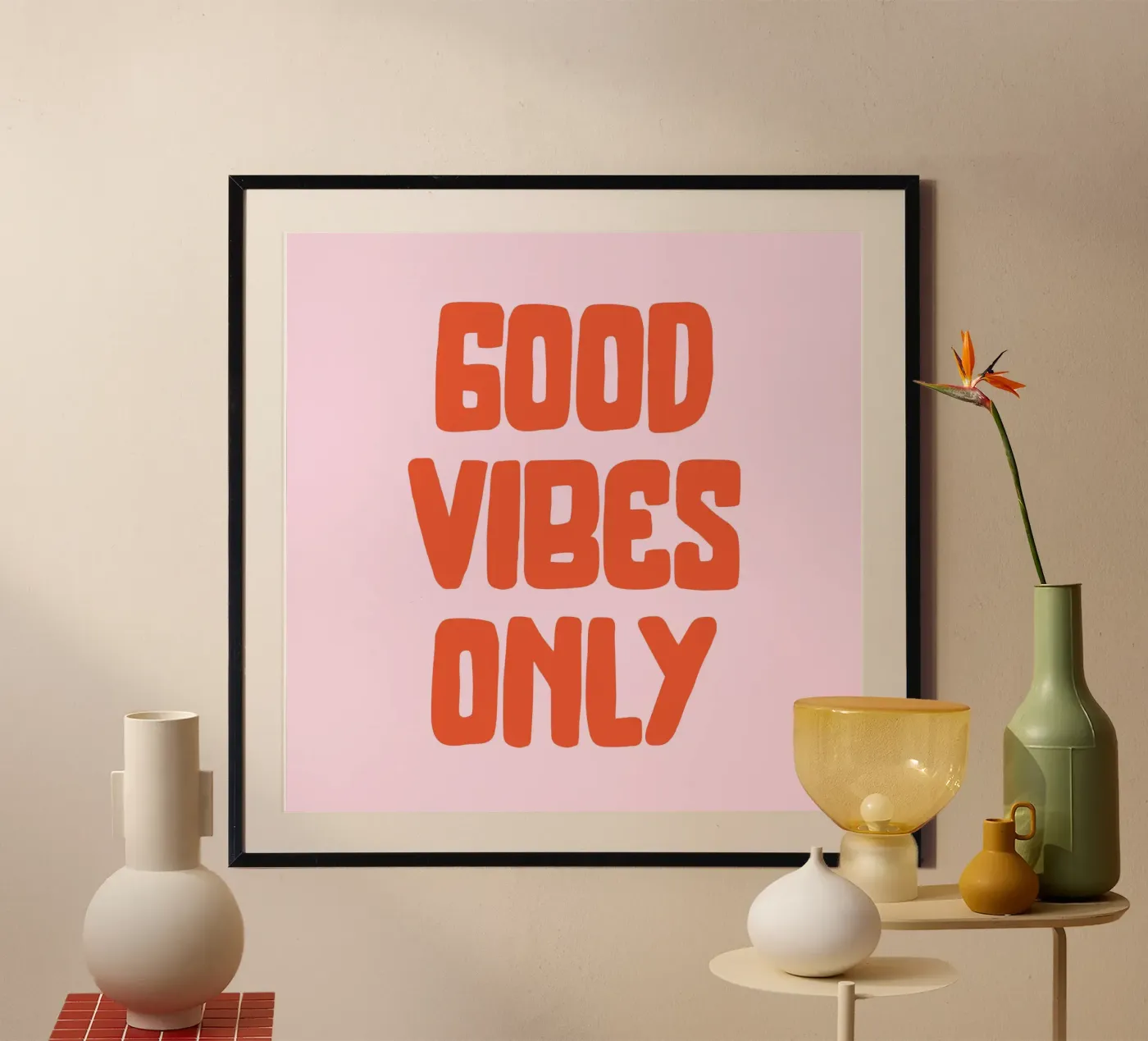 Good Vibes Only poster by PurePeachStudio