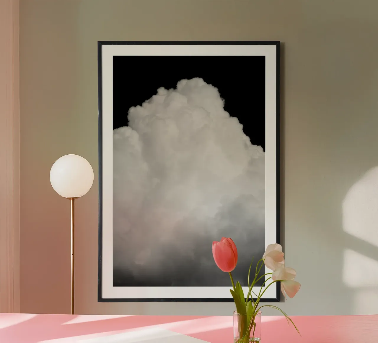 Nuvole nere III poster con telaio in alluminio da Tal Paz-Fridman