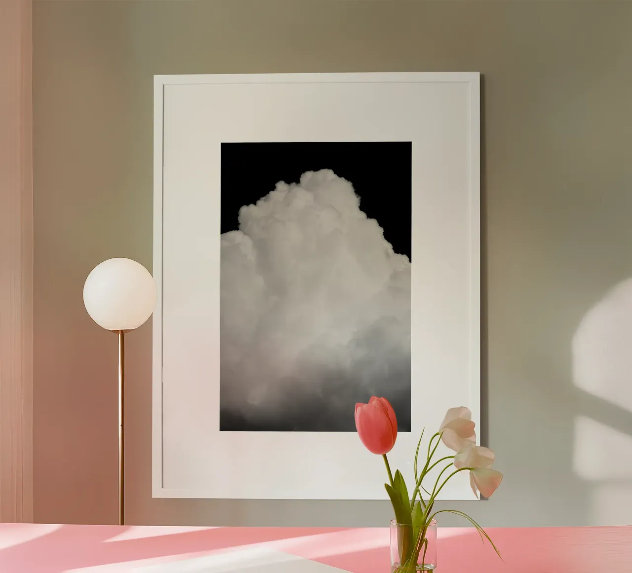 Nuvole nere III poster con telaio in alluminio da Tal Paz-Fridman