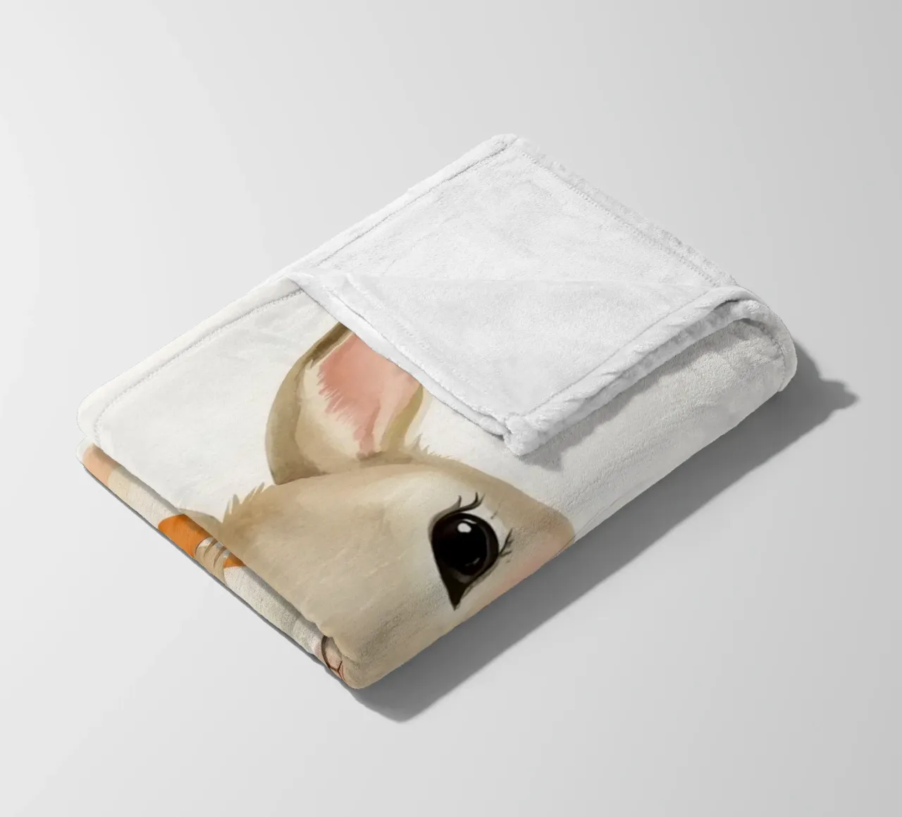 Verängstigtes Kaninchen umarmt ihre Karotte Fleecedecke von DesignDoodle