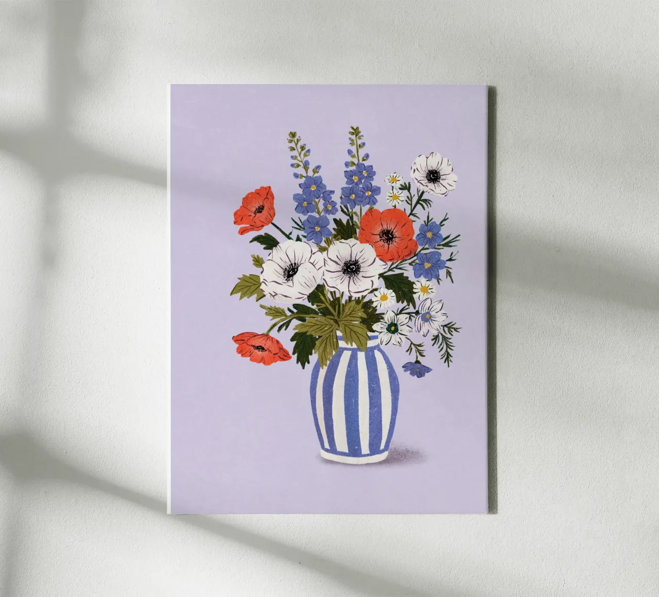 Vase mit Blumen tela con Cornice a cassetta da modeern