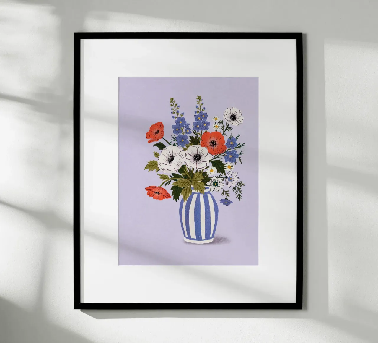 Vase mit Blumen poster da modeern