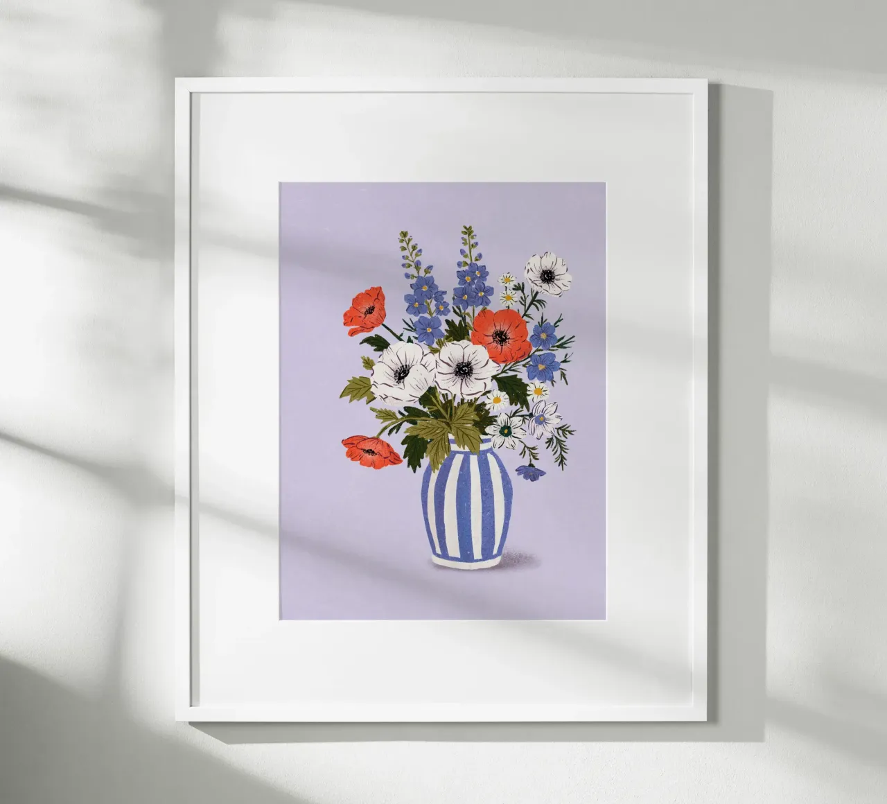 Vase mit Blumen poster da modeern