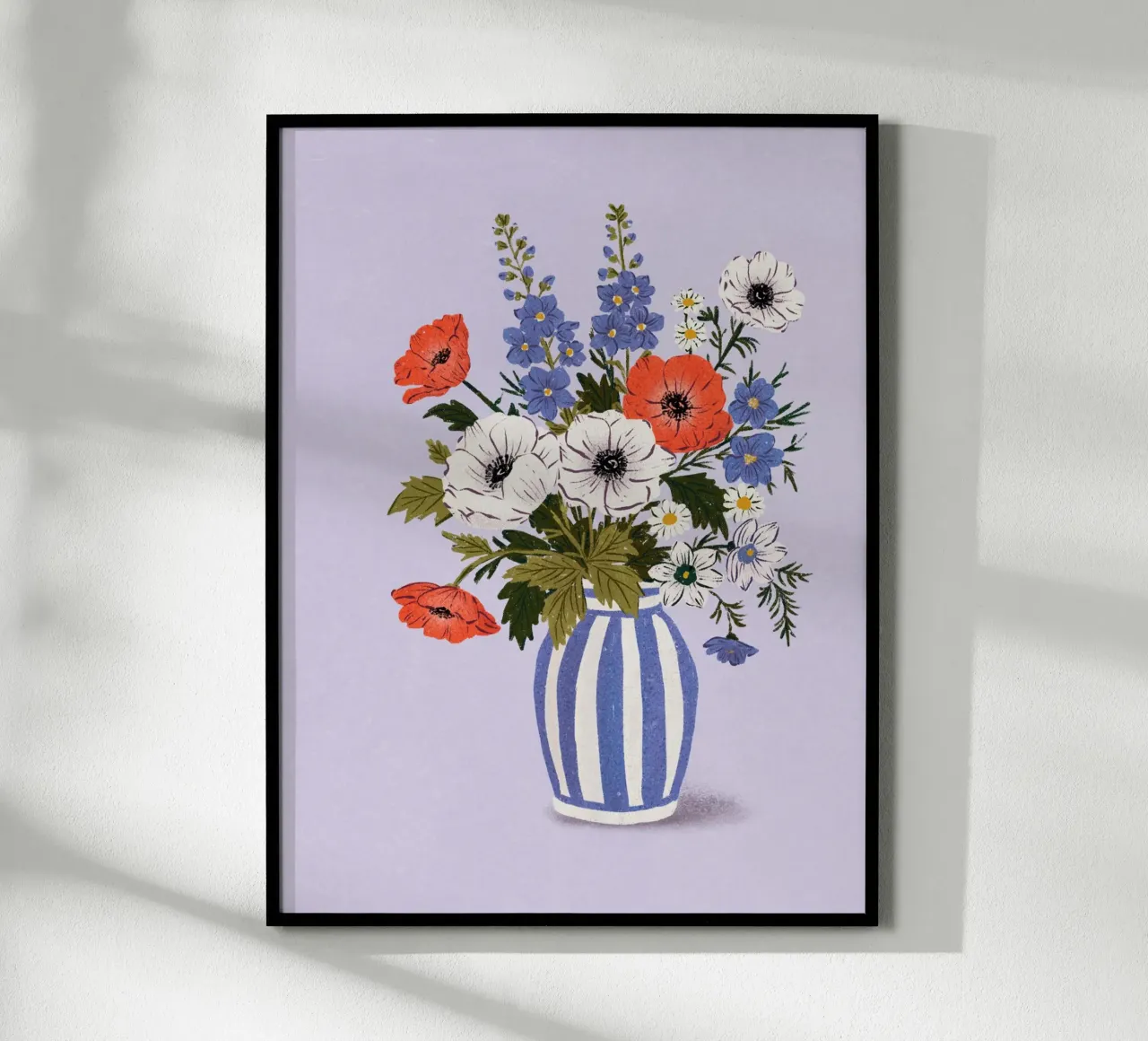 Vase mit Blumen poster da modeern