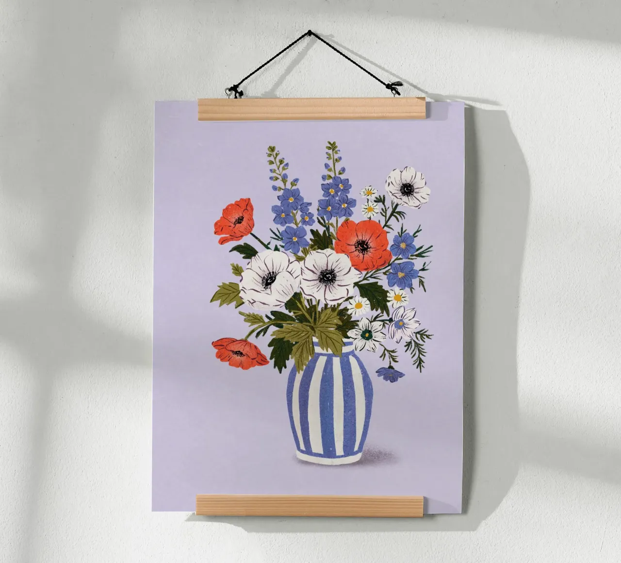 Vase mit Blumen poster da modeern