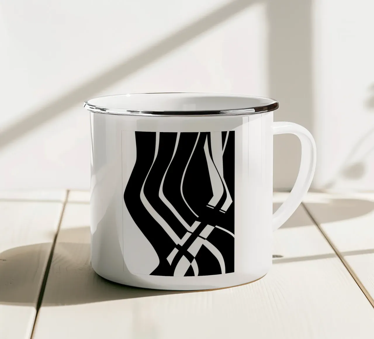 Organic 6 | Black & White tazza in smalto da sabidussi