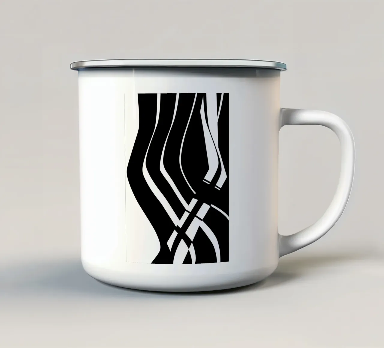 Organic 6 | Black & White tazza in smalto da sabidussi