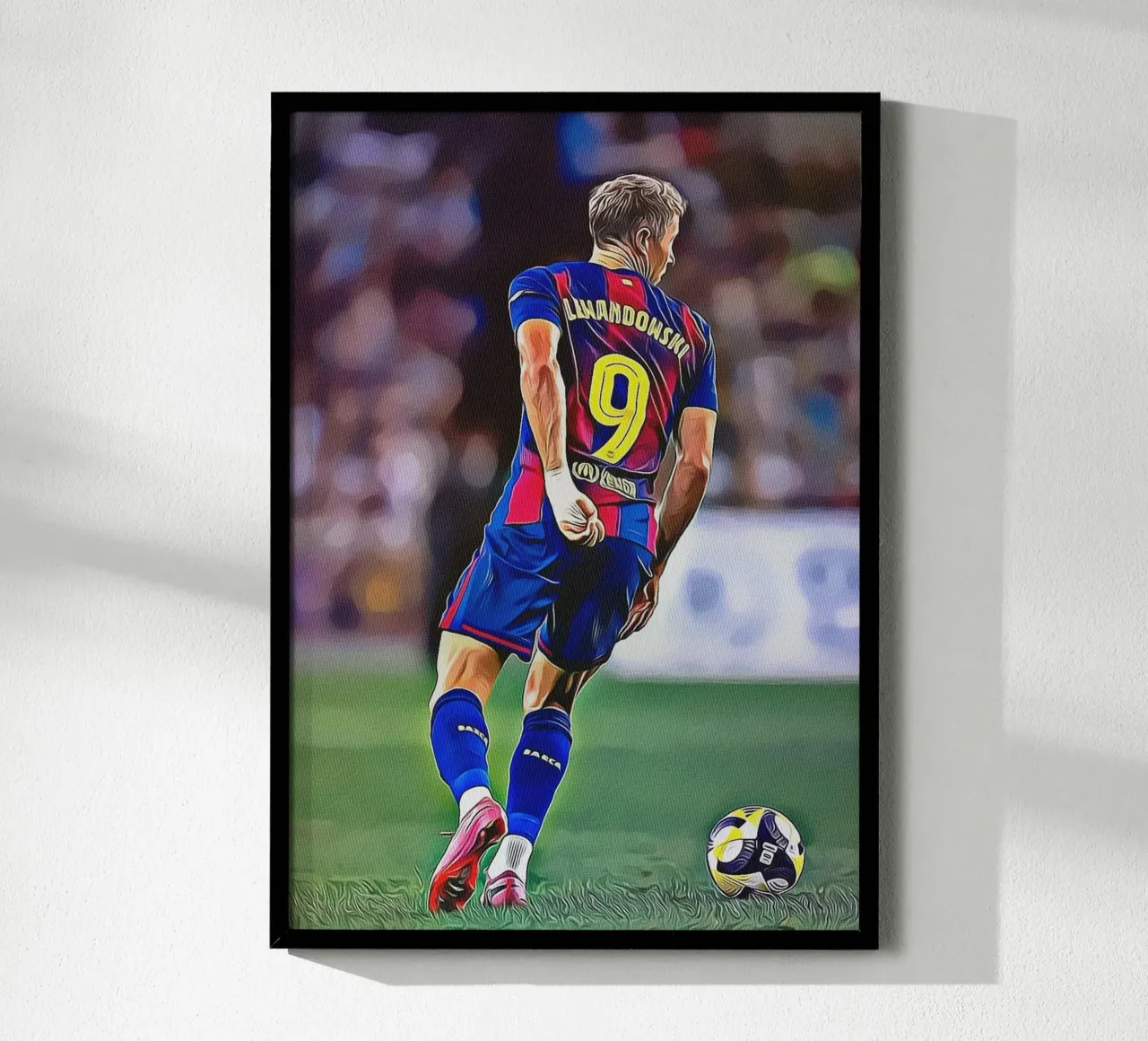 Lewandowski vista posteriore Maglia Barcellona numero 9 Poster poster da ArdanART