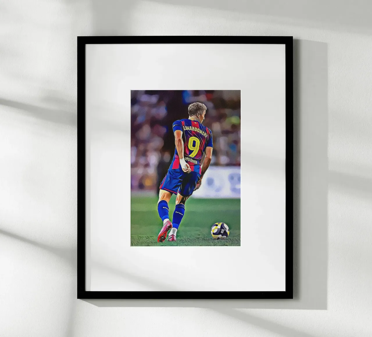 Lewandowski vista posteriore Maglia Barcellona numero 9 Poster poster da ArdanART