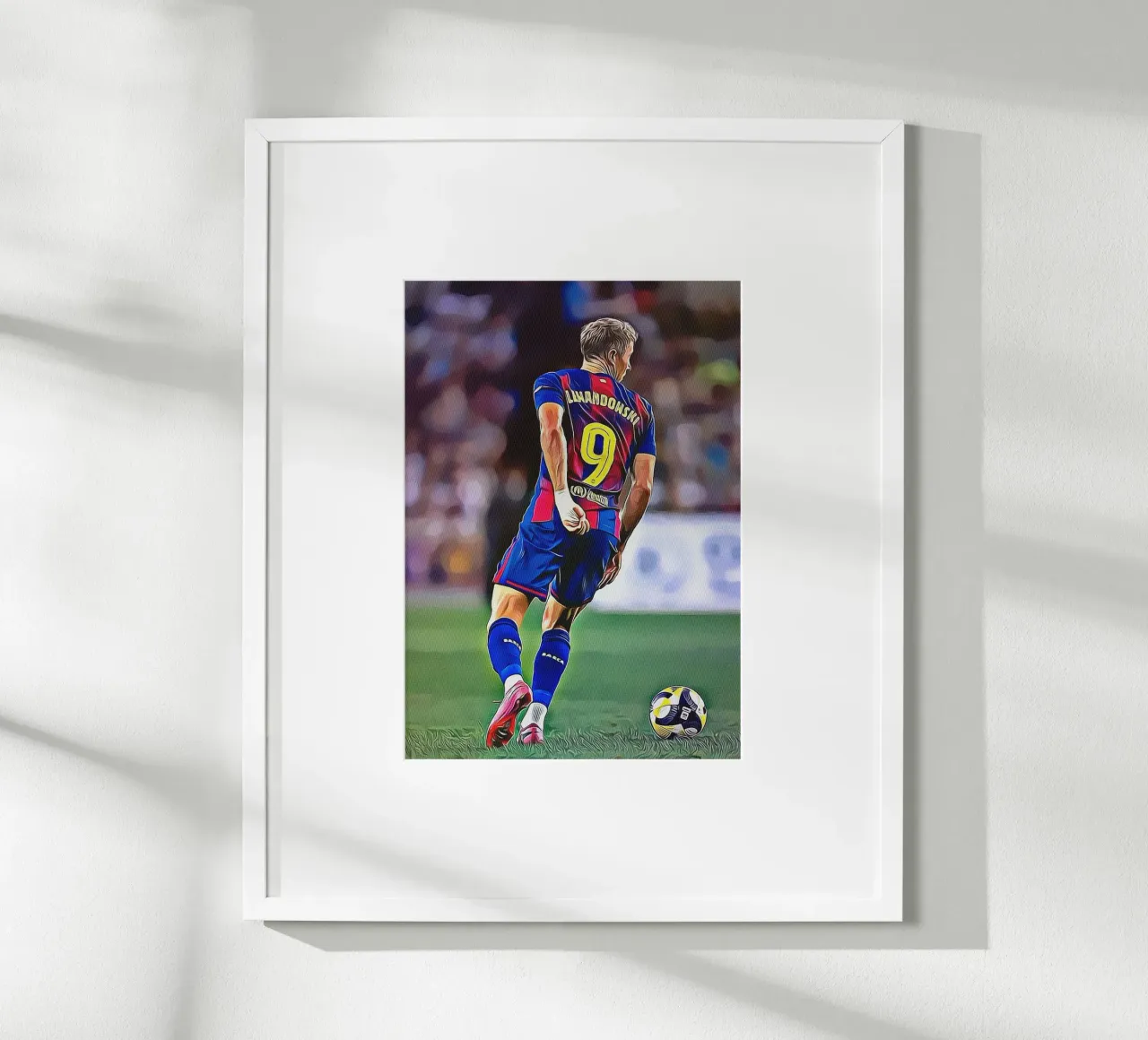 Lewandowski vista posteriore Maglia Barcellona numero 9 Poster poster da ArdanART