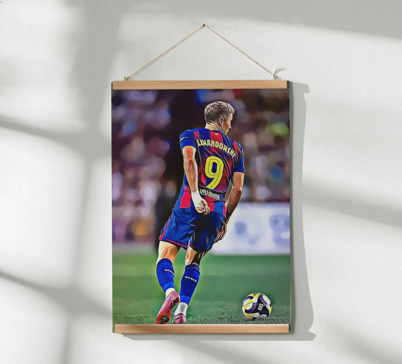 Lewandowski vista posteriore Maglia Barcellona numero 9 Poster poster da ArdanART