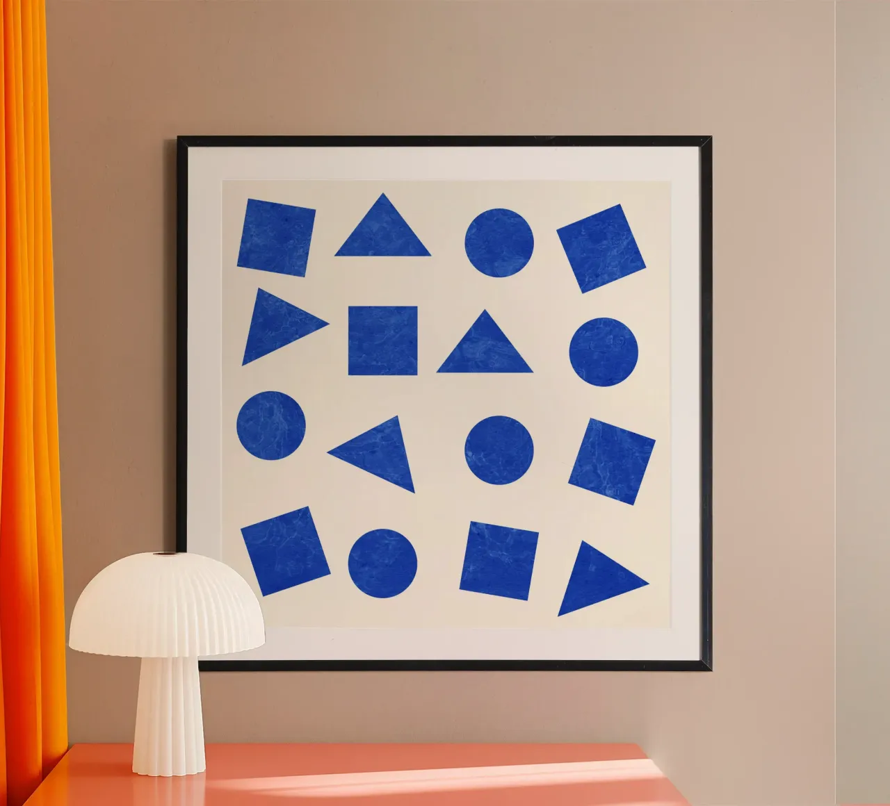 Blu semplice poster con telaio in plastica da lovely lines