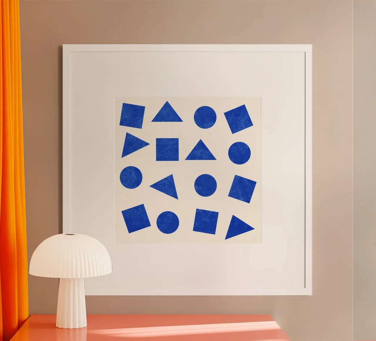 Blu semplice poster con telaio in plastica da lovely lines