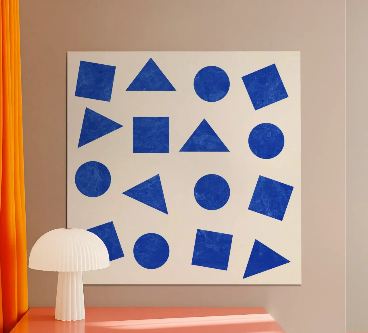 Blu semplice poster con telaio in plastica da lovely lines