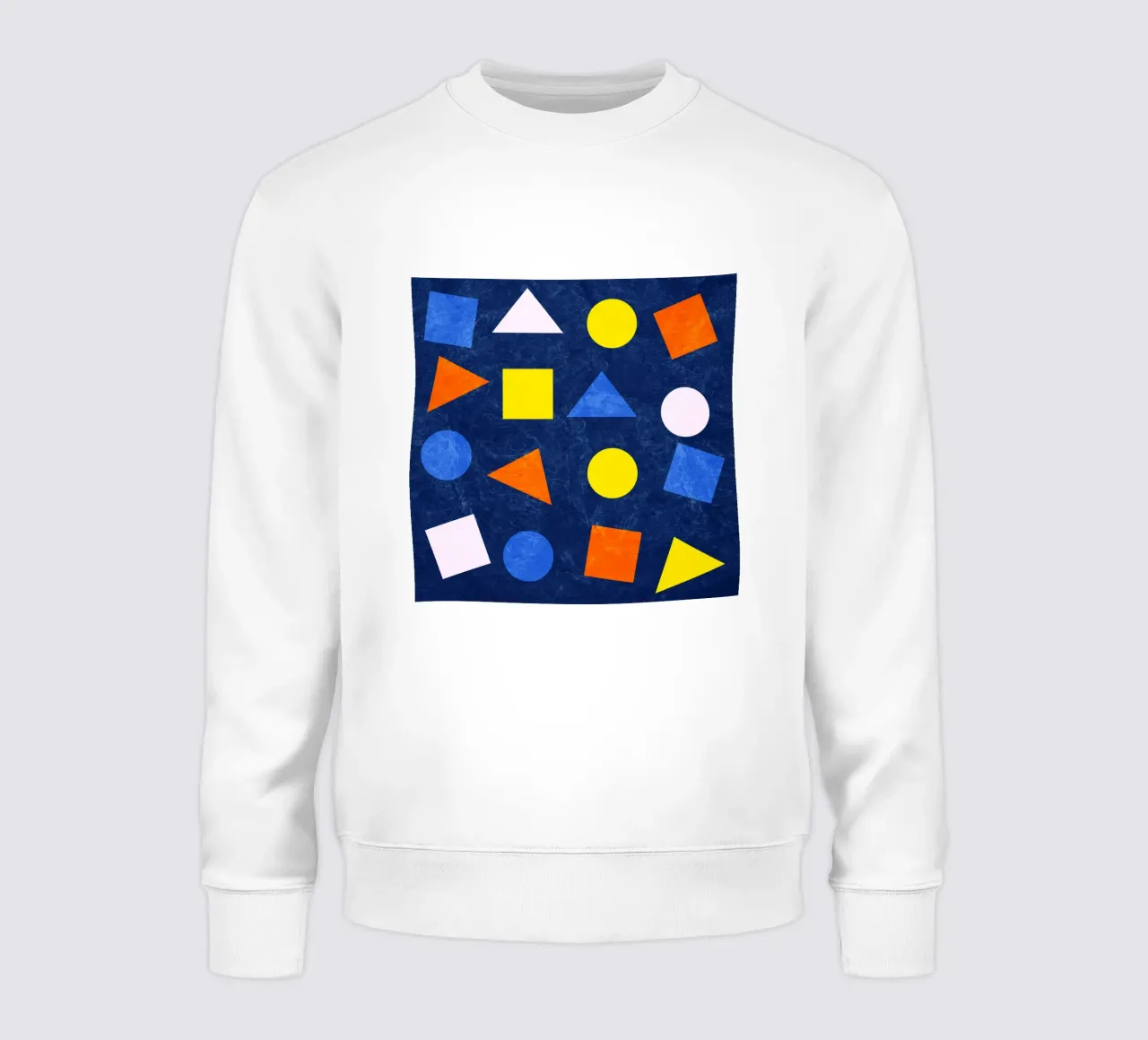Forme geometriche colorate - Arancione, blu e giallo felpa da lovely lines