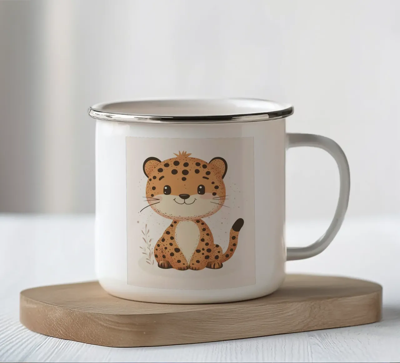 Ghepardo stravagante tazza in smalto da Happy Littles
