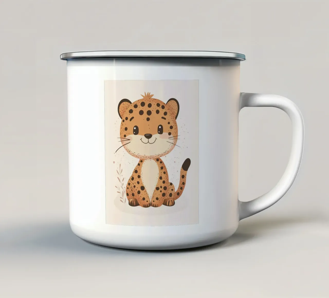 Ghepardo stravagante tazza in smalto da Happy Littles
