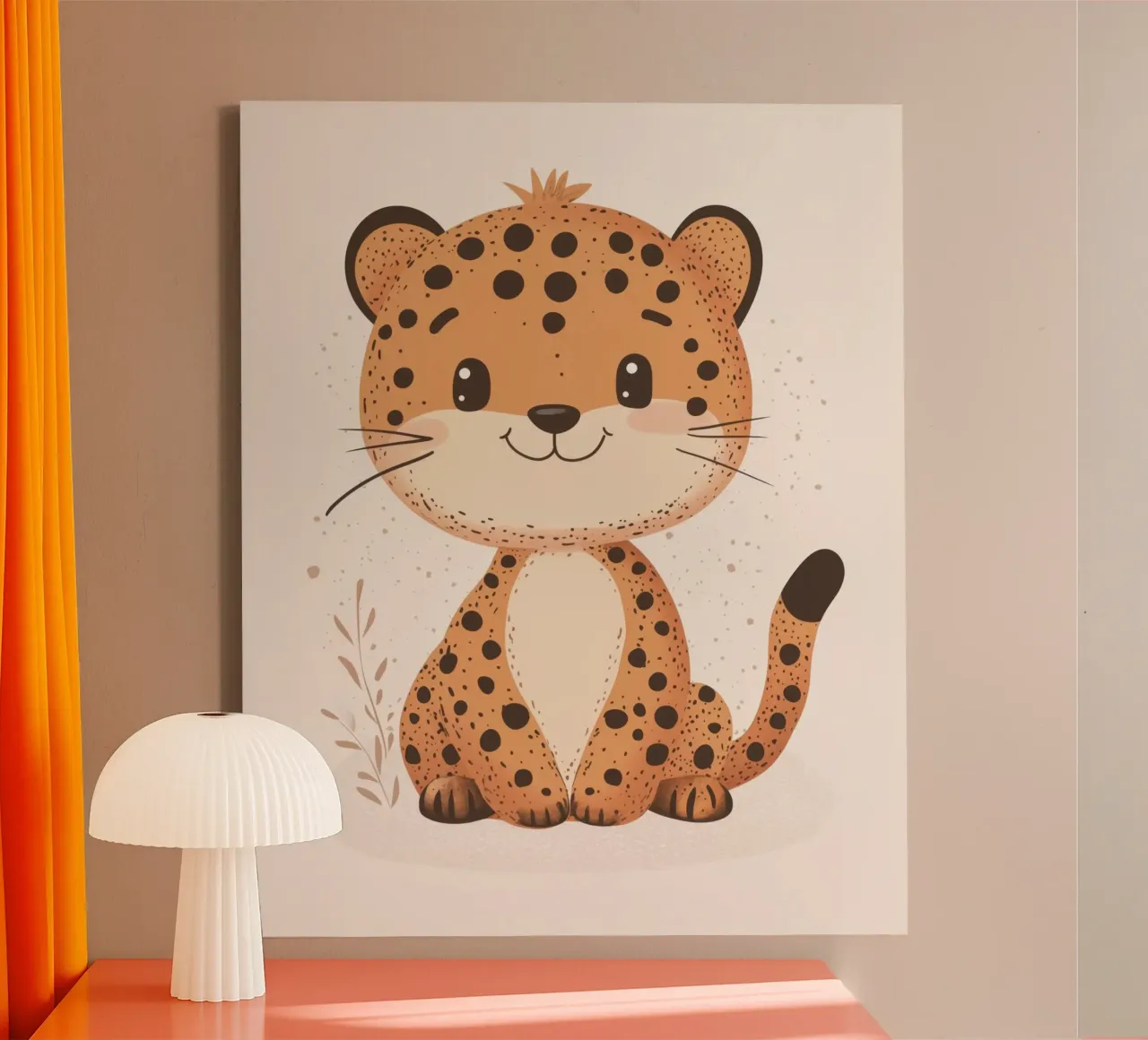 Ghepardo stravagante tela con Cornice a cassetta da Happy Littles