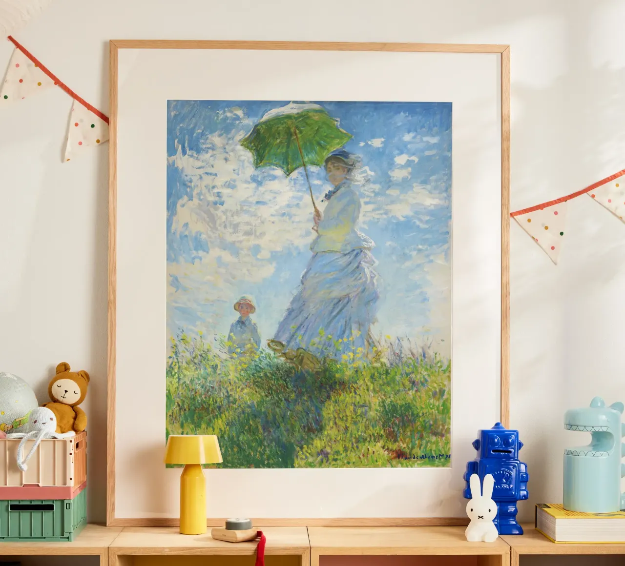 Donna con ombrellino - Claude Monet (1875) poster da Chérie Prints