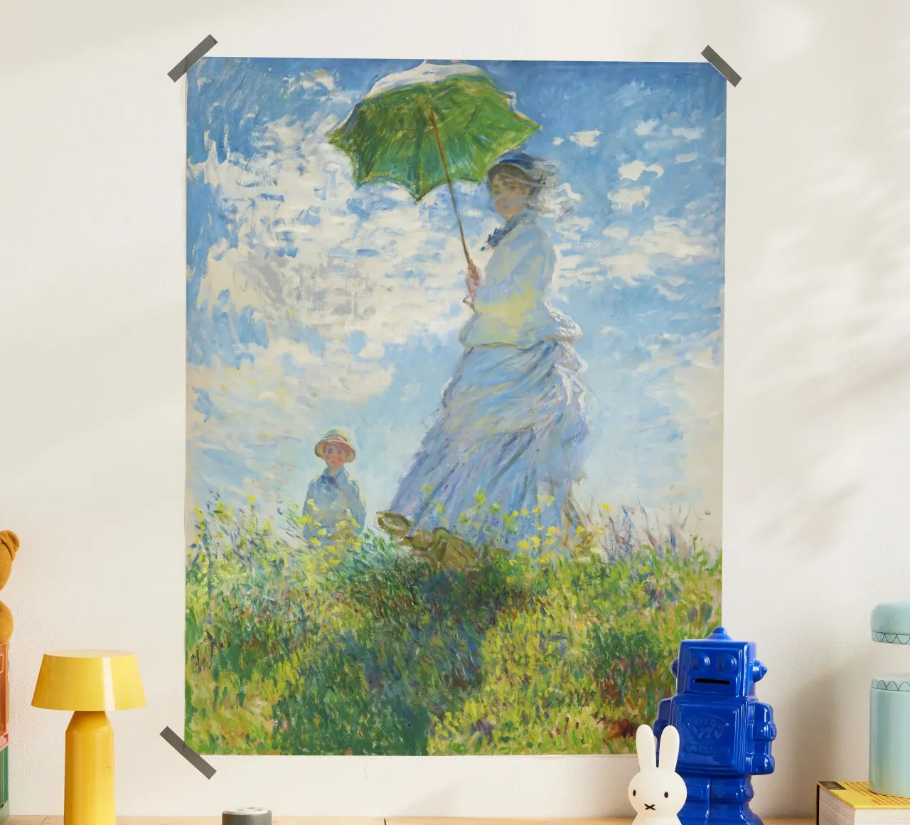 Donna con ombrellino - Claude Monet (1875) poster da Chérie Prints